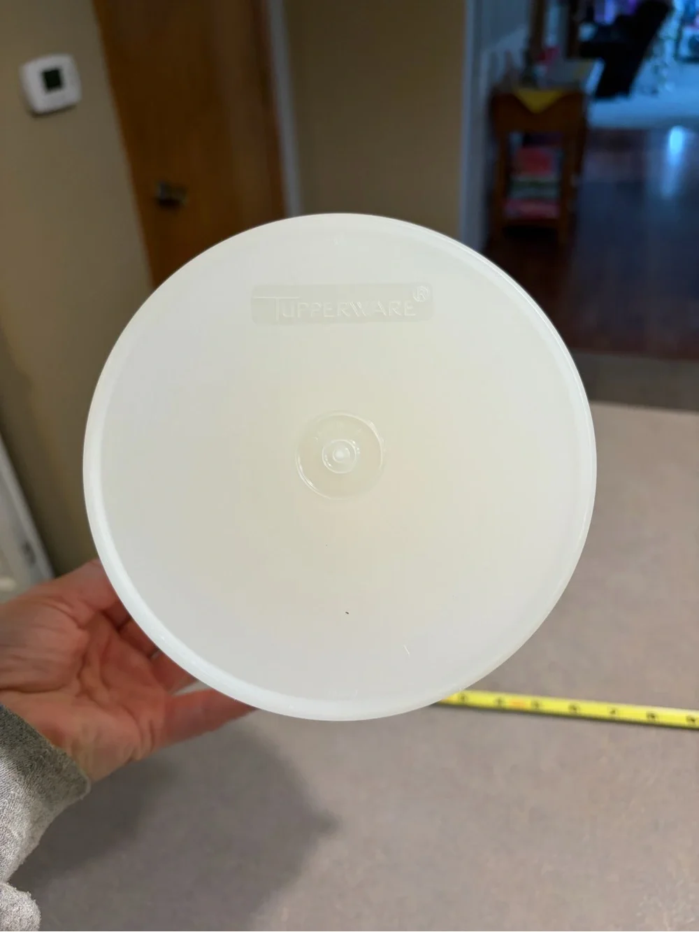 Tupperware Container Round With Tan Lid